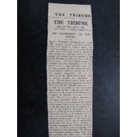 Newspaper clipping ‘The Government and the Chinese,' The Tribune