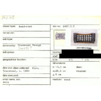 Catalogue card JAG 1987-3-11