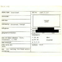 Catalogue card JAG 1987-3-109