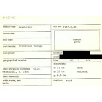 Catalogue card JAG 1987-3-45