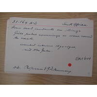 MAA catalogue card E 1931.164 A and D