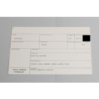 KZNM catalogue card (front view)