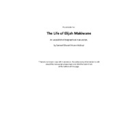 The Life of Elijah Makiwane - manuscript