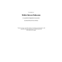 Walter Benson Rubusana - manuscript