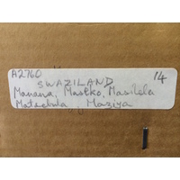 Maziya, collection box label