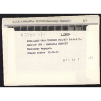 Mankwampe Magagula envelope with microfiche