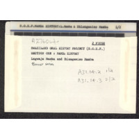 Logwaja Mamba and Nhlanganiso Mamba envelope with, microfiche