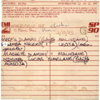 Mpofu Dlamini, audio cassette tape case label