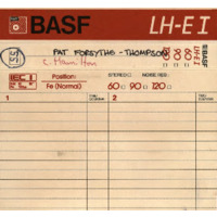 Pat Forsythe-Thompson, audio cassette tape case label
