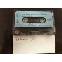 Samuel Mhawukelwa Mkhonta, audio cassette tape and case label