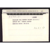 Lushaba History envelope with microfiche