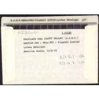 Lofana Mkhaliphi envelope with microfiche
