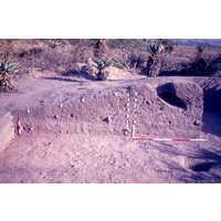 Slide of midden excavation